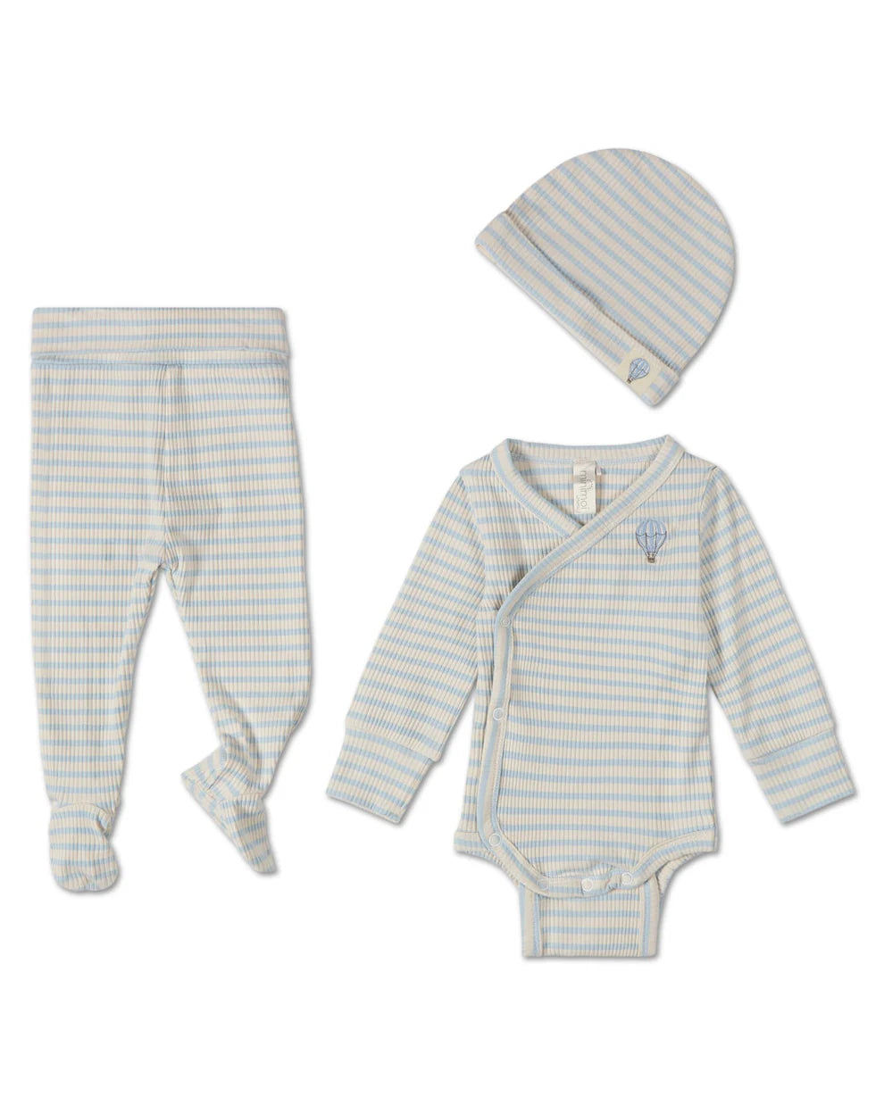 Hot Air Balloon Striped 3-Piece Set in Blue (3m and 6m)