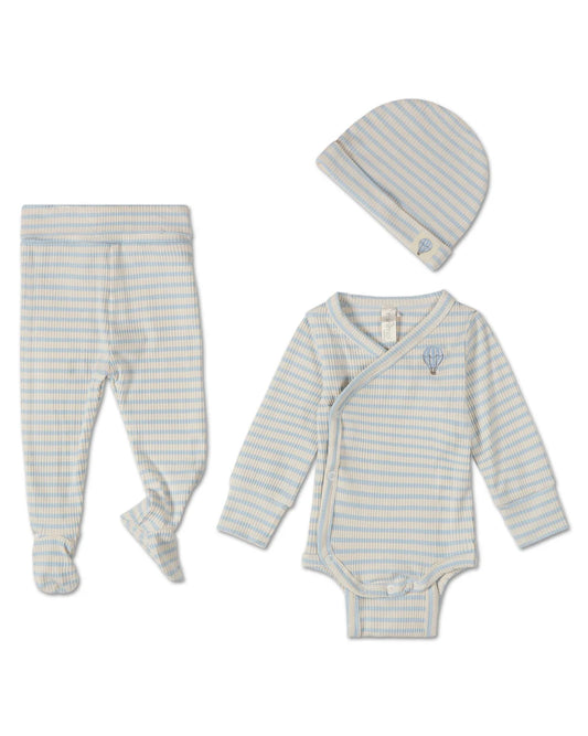 Hot Air Balloon Striped 3-Piece Set in Blue (3m and 6m)