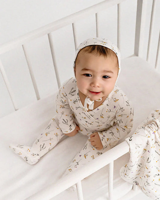 4 Piece "Pretty Petals" Pointelle Layette Set (6m)