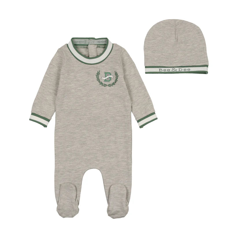 Modal Varsity Footie and Beanie in Thunder
