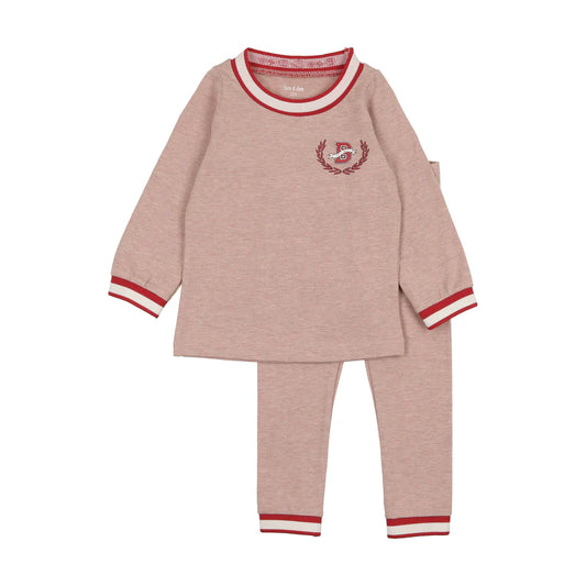 Modal Varsity Loungewear in Flush