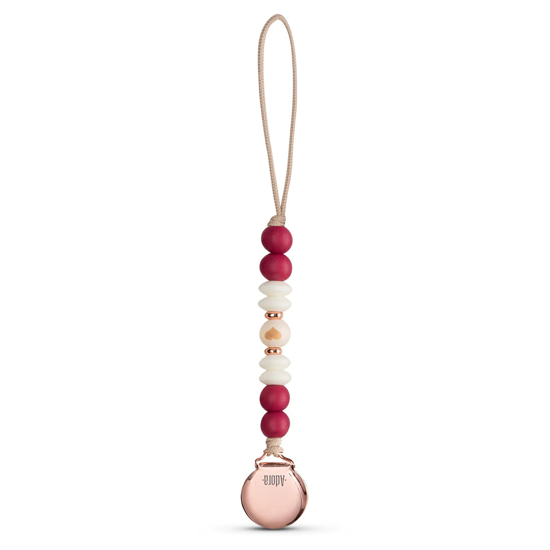 Scarlet Heart Pacifier Clip