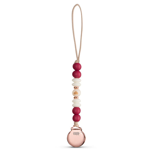 Scarlet Heart Pacifier Clip