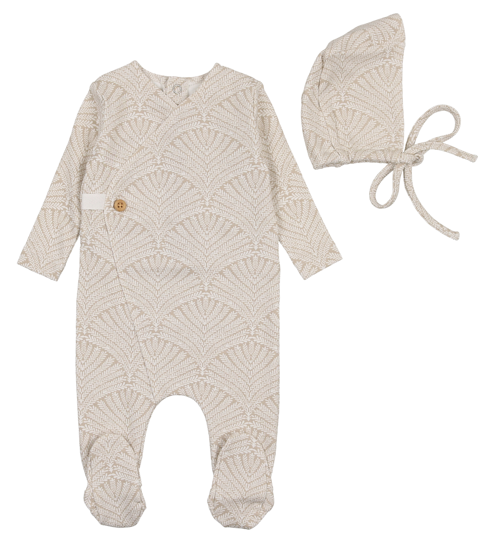 Print Wrap Footie Set in Moonlight