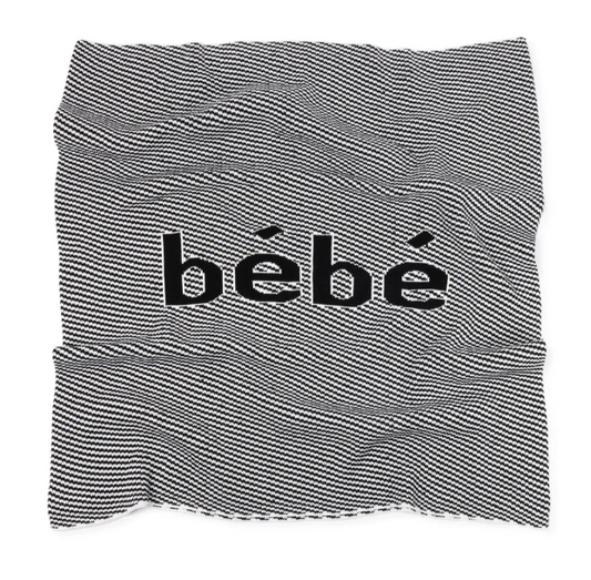 'Bebe' Knit Blanket in Black