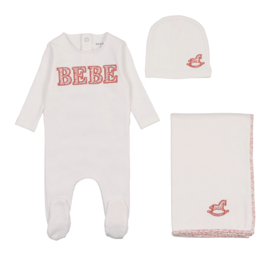 Bebe Ditsy Layette Set in Arctic White Girls