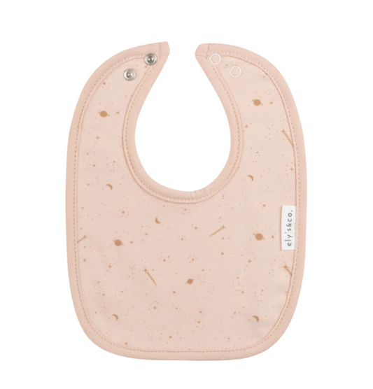 Brushed Cotton Celestial Print Bib in Pink
