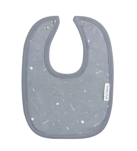 Brushed Cotton Celestial Print Bib in Slate