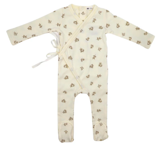 Spring Leaf Print Footie