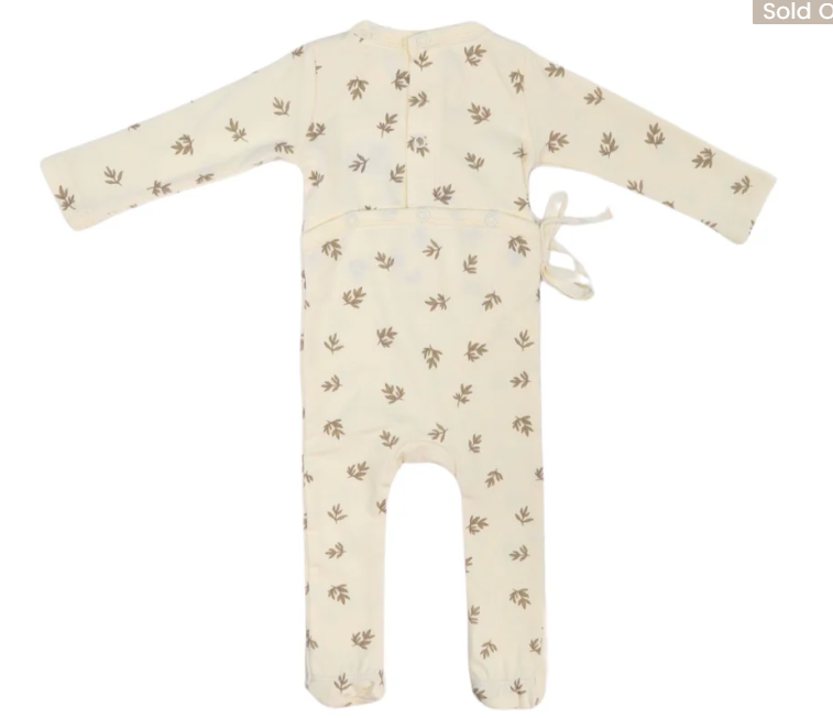 Spring Leaf Print Footie