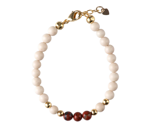 Dye Jade Stones with Jasper Beads