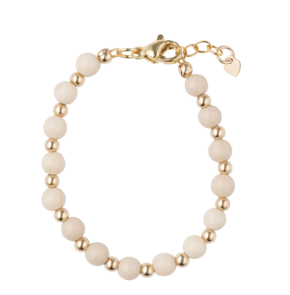 Dye Jade Stone with Gold Beads