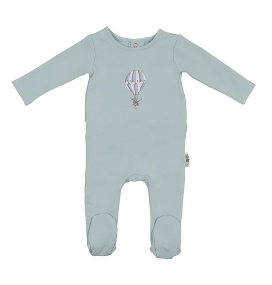 Hot Air Balloon Footie in Blue
