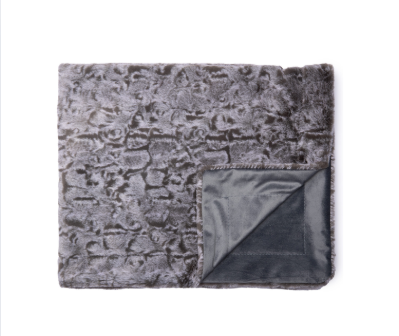 Lil Bon Gray Minky Blanket