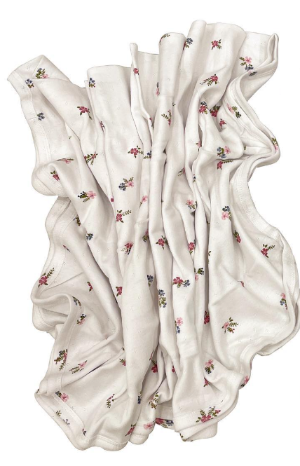 Floral Pointelle Blanket