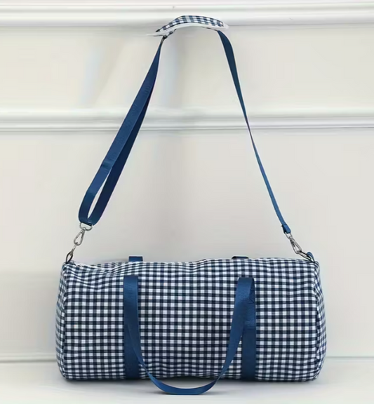 Gingham Duffel Bag