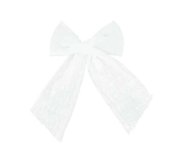 Dressy Dot Tulle Small Bow Clip