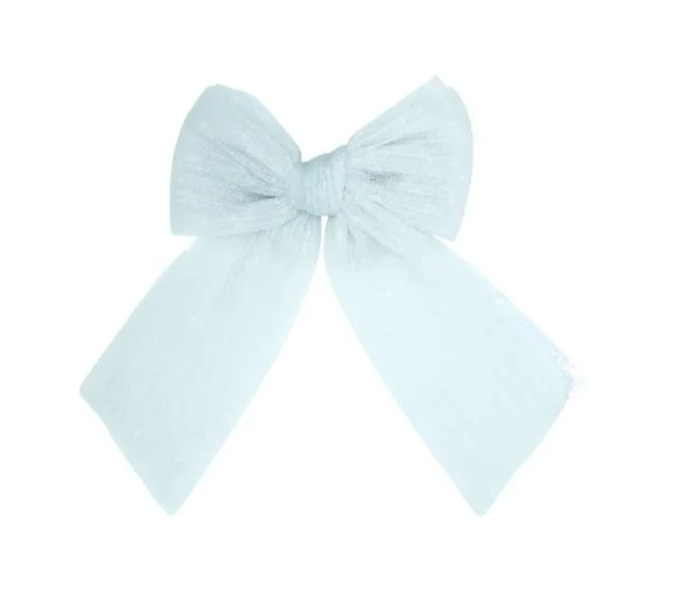 Dressy Dot Tulle Small Bow Clip