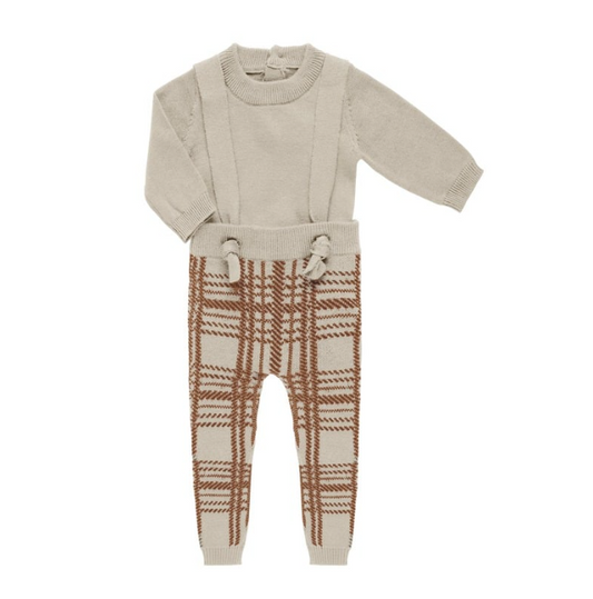 Suspender Set in Camel