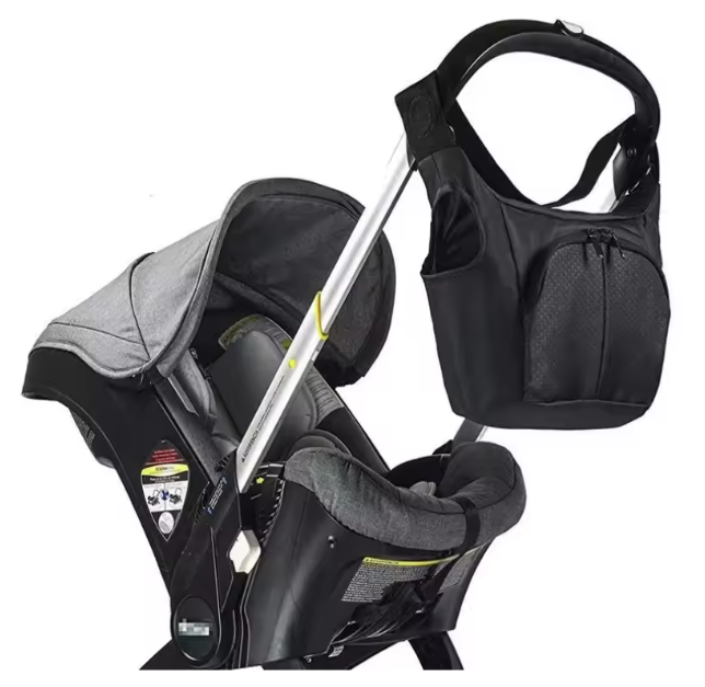 Black Diaper Bag (Compatible with the Doona)