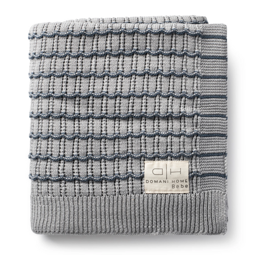 PREORDER DH Striated Scallop Blanket in Blue