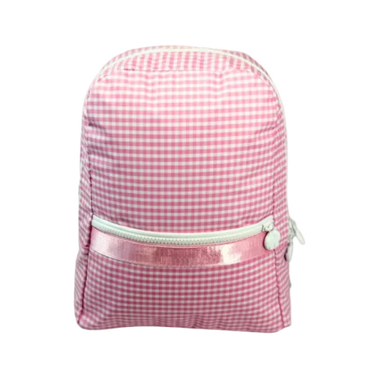 Wipeable Pink Gingham Small Backpack