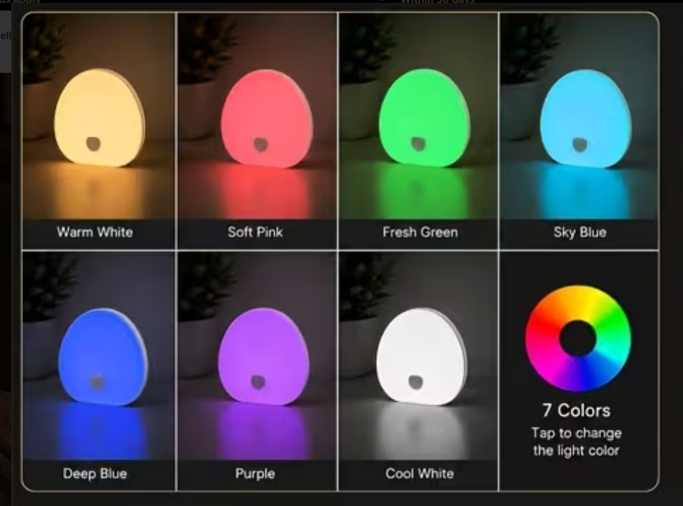 White Noise Machine & Touch LED Night Light with Smart Timer