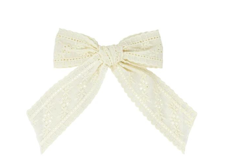 Lace Floral Clip in Ecru - Medium