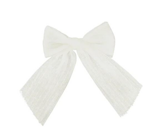 Tulle Dots Clip in Cream - Small