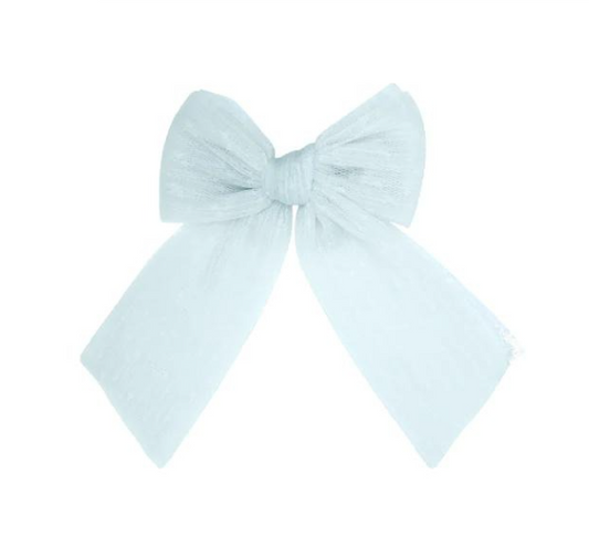 Tulle Dots Clip in Blue - Small