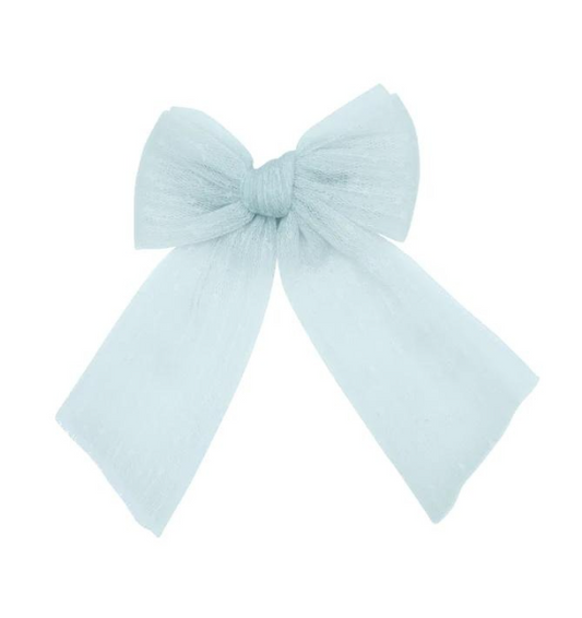 Tulle Dots Clip in Blue - Medium