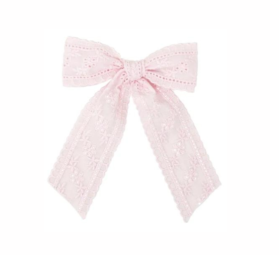 Lace Floral Clip in Pink - Medium