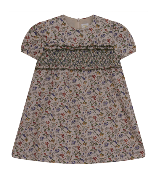 Smocked Multi Flowers Dress - 3y, 4y