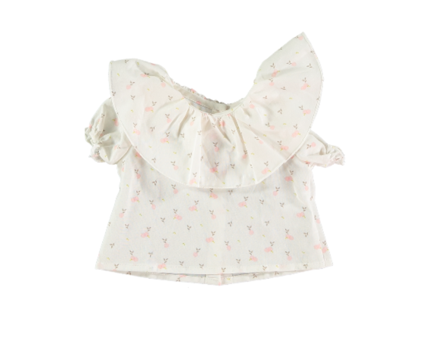 Ivory Rosebud Ruffle Blouse - nb, 9m