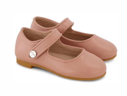 Leather Mary Janes in Rose (size 20, 21)