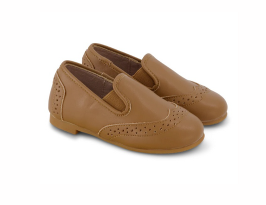 Wingtip Leather Loafer in Nutmeg (20-23)