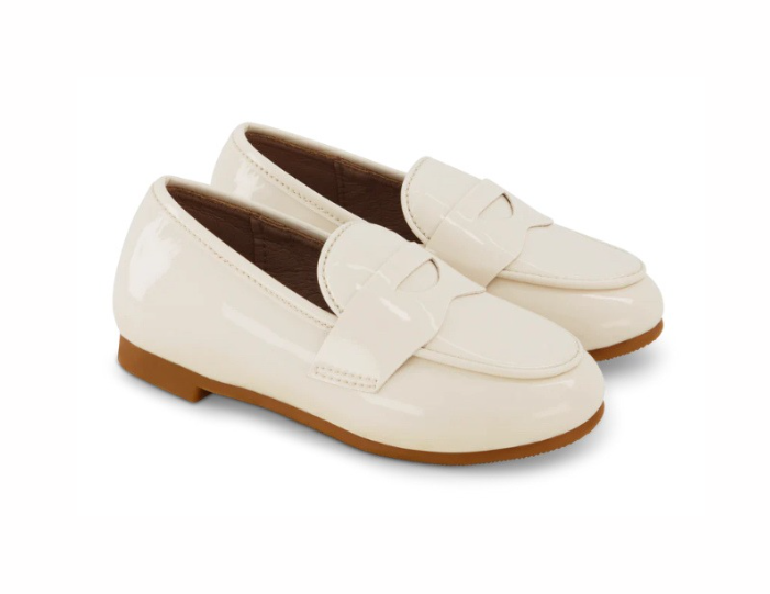 Patent Penny Loafer in Pearl (20-23)