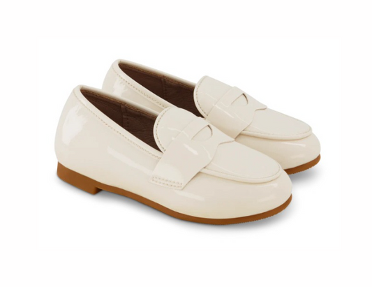 Patent Penny Loafer in Pearl (20-23)