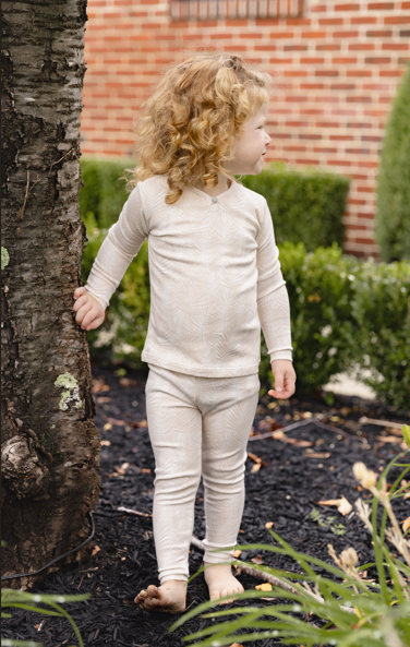 Tropical Print Loungewear in Sand Pink