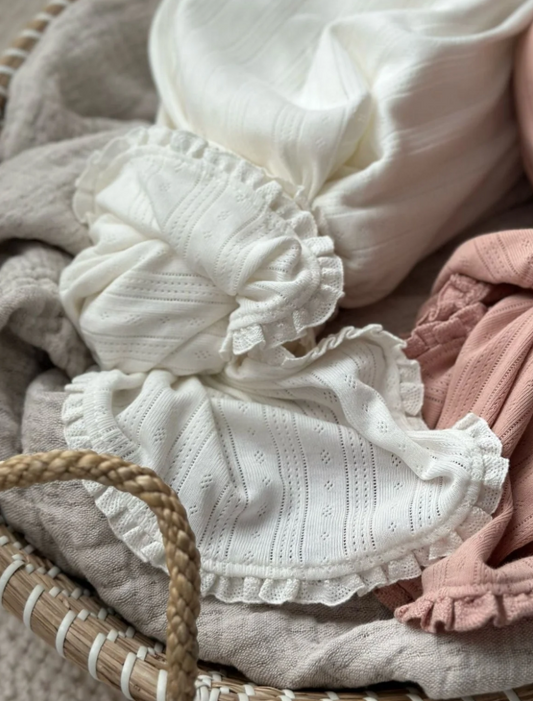 Pointelle Blanket in Ivory