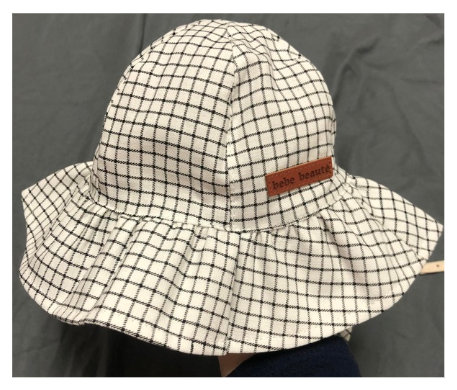 Bebe Beaute Black and White Checkered Sun Hat