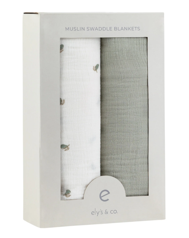 Two Pack Muslin Swaddles