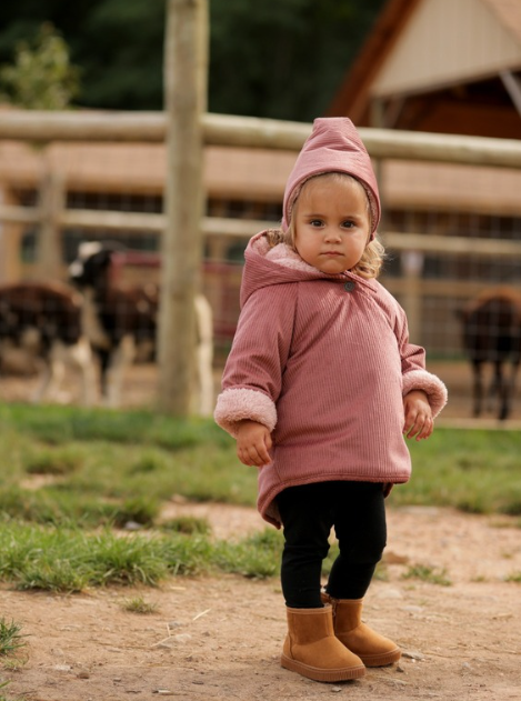 Baby Coat and Hat in Mauve