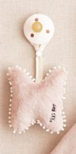 Pink Butterfly Rattle + Paci Holder