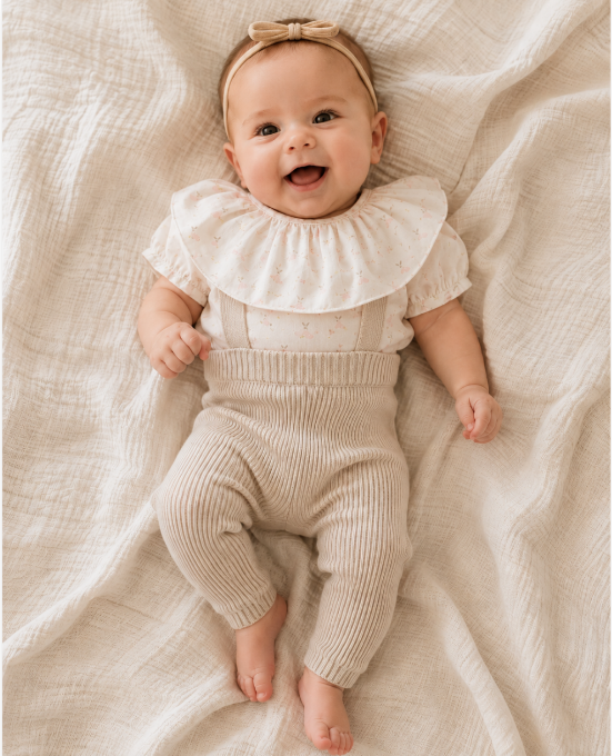 Ivory Rosebud Ruffle Blouse - nb, 9m