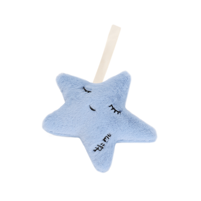 Blue Star Rattle + Paci Holder