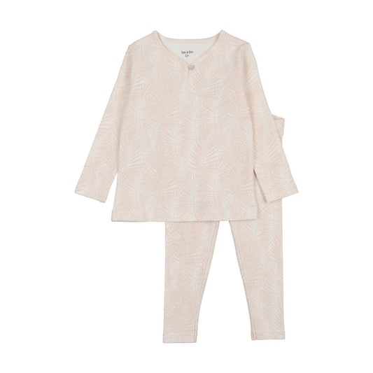 Tropical Print Loungewear in Sand Pink