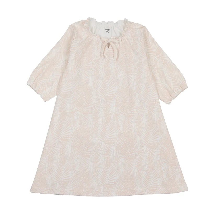 Tropical Print Nightgown in Sand Pink