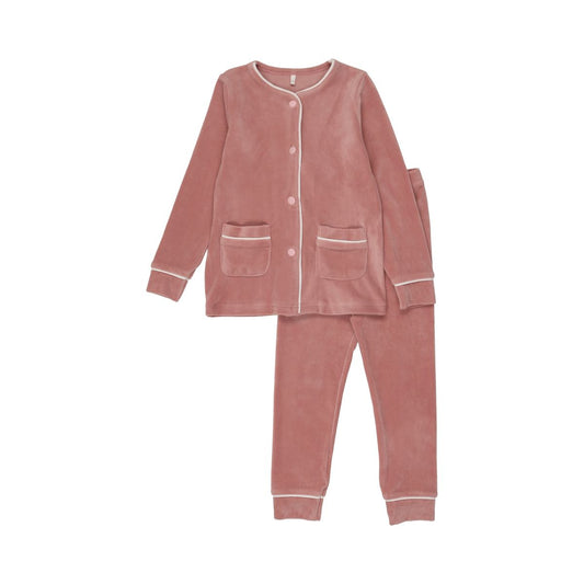 Velour PJ in Dusty Pink