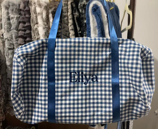 Gingham Duffel Bag